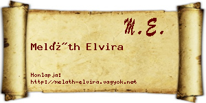 Meláth Elvira névjegykártya